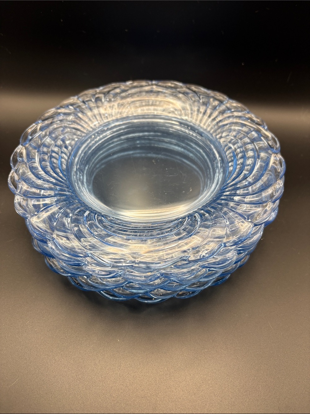 Cambridge Glass Caprice Moonlight Blue Luncheon/ Salad Plates Set Of 8